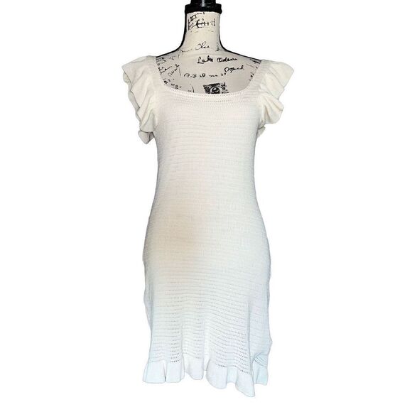 New Anthropologie white crochet dress small - Picture 2 of 8